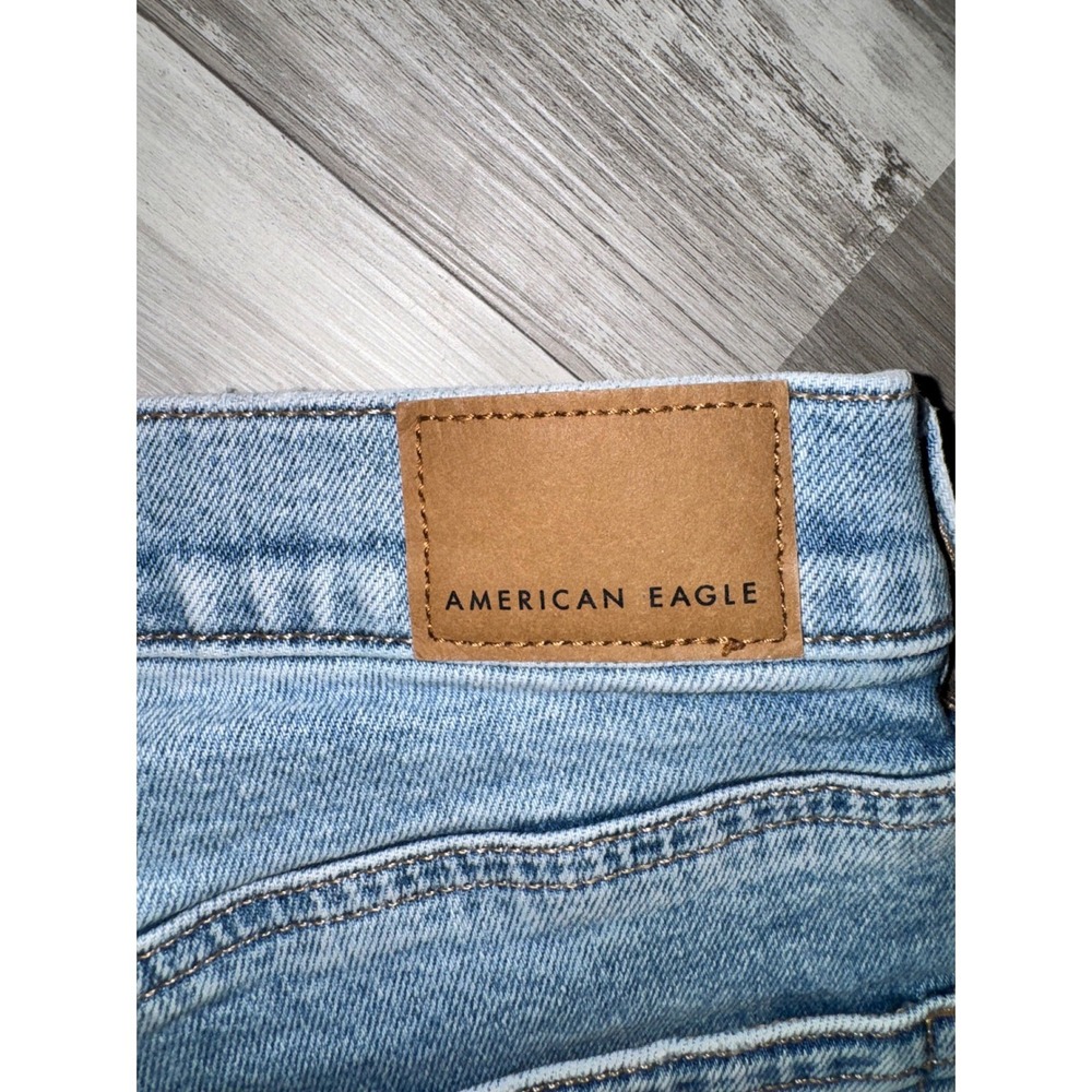 American Eagle Stovepipe Jeans Womens Light Wash Strigid Straight Leg Size 6L - Picture 4 of 7